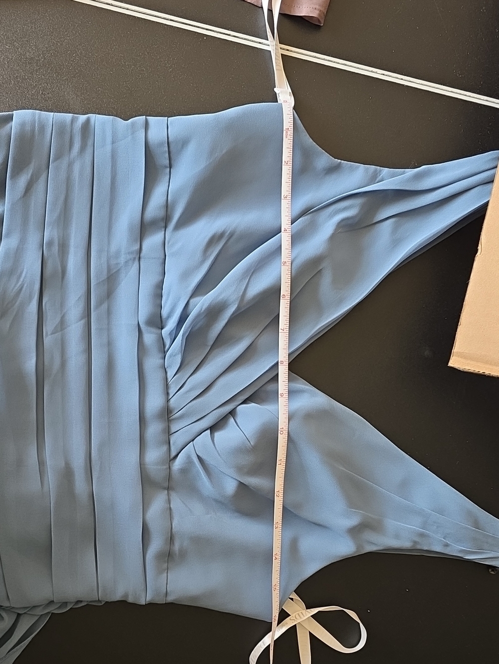 David's Bridal Elegant Blue Evening Gown, Size 6 - Picture 15 of 15